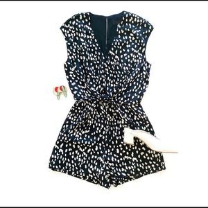 Sugarlips black and white polka dot romper